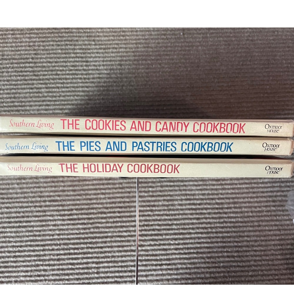 Vintage Southern Living Cookbook Lot Cookies Candy Pies Pastries Holiday 3 Books